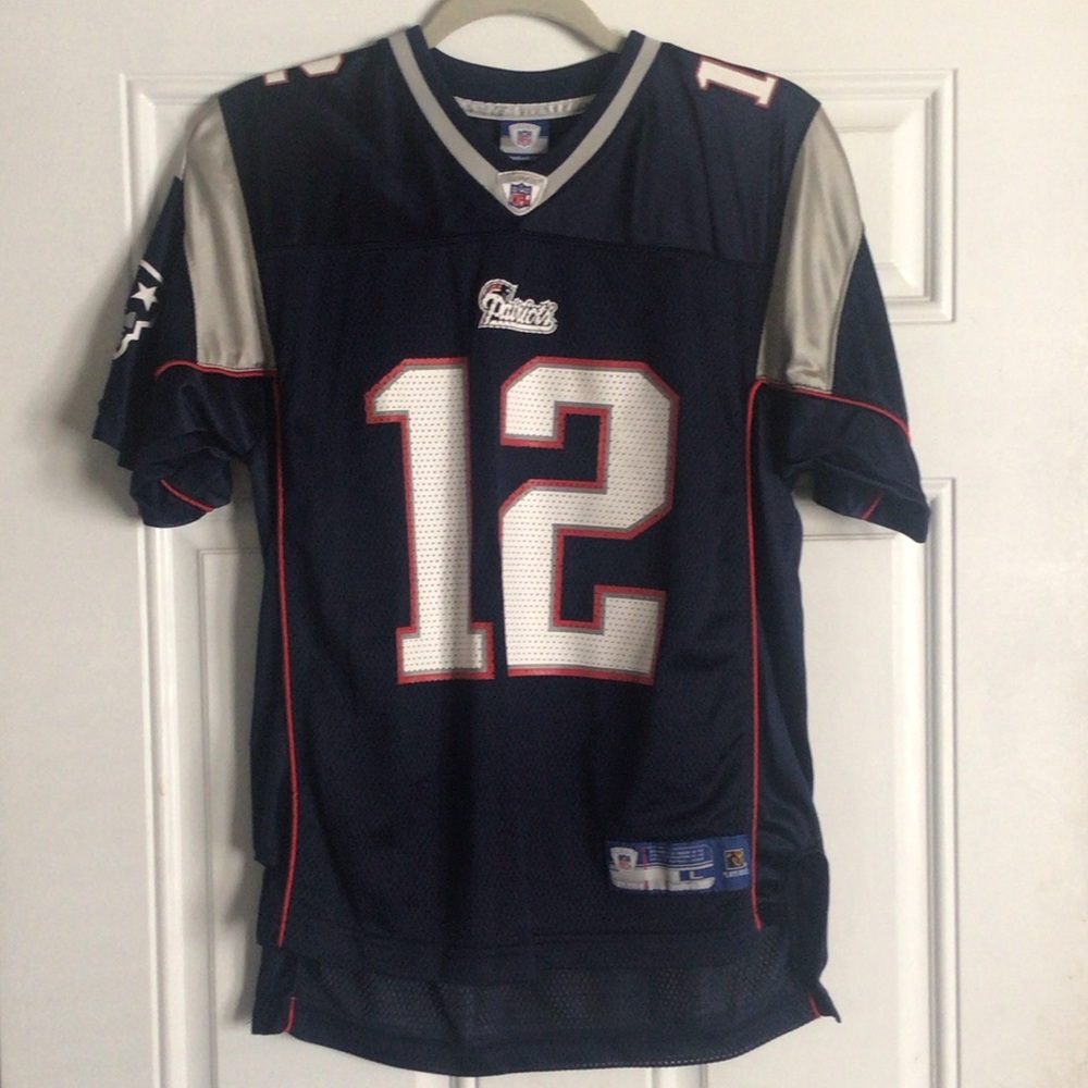 Patriots Tom Brady #12 Reebok NFL Jersey Large (14-16)
